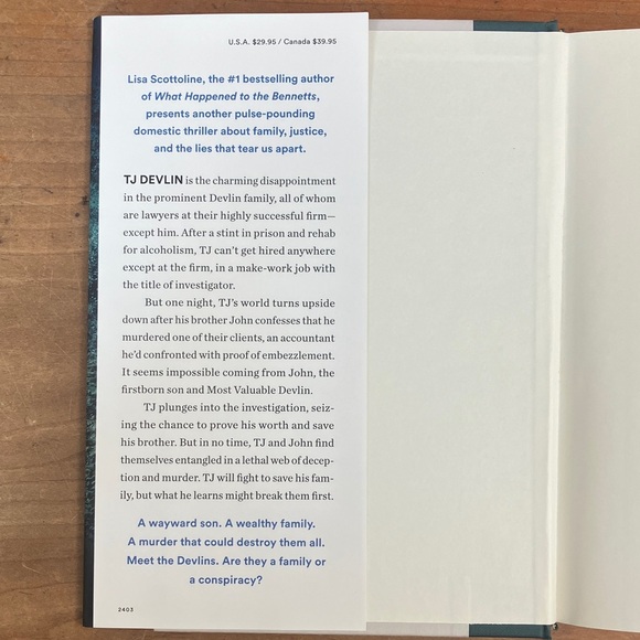 'The Truth About the Devlins' hardcover Book by Lisa Scottoline - Picture 4 of 14